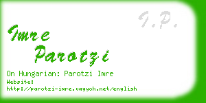 imre parotzi business card